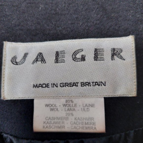 Women's Jaeger Wool & Cashmere Black Blazer (Size 10) - Picture 3 of 13